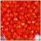 BeadTin Fire Red Transparent 8mm Faceted Round Plastic Craft Beads (450pcs)